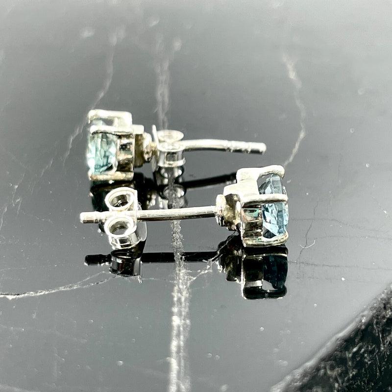 Dainty Green Fluorite Stud Earrings || .925 Sterling Silver-Nature's Treasures