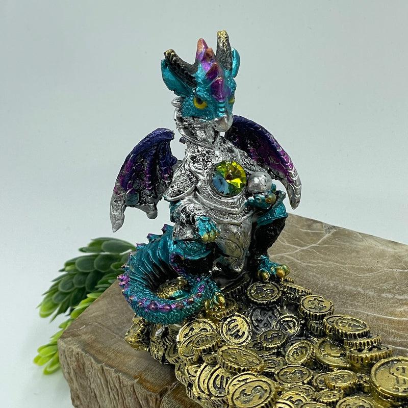 Dragon Guardian And Mound Of Coins Incense Holder || Prosperity, Protection, New Beginnings-Nature's Treasures