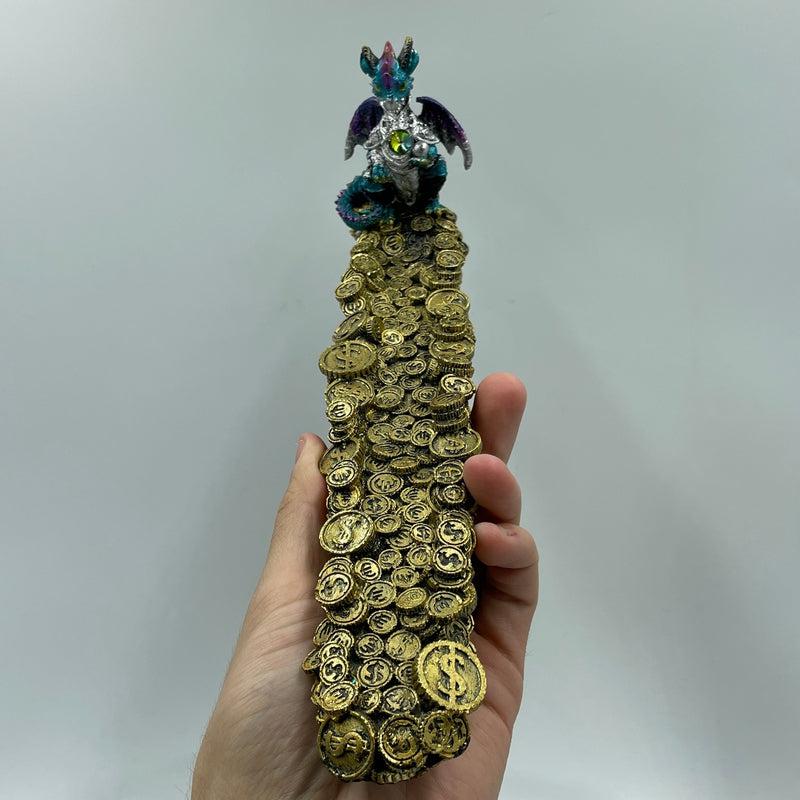 Dragon Guardian And Mound Of Coins Incense Holder || Prosperity, Protection, New Beginnings-Nature's Treasures