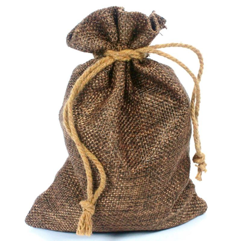 Drawstring Burlap Pouch Bags-Nature's Treasures
