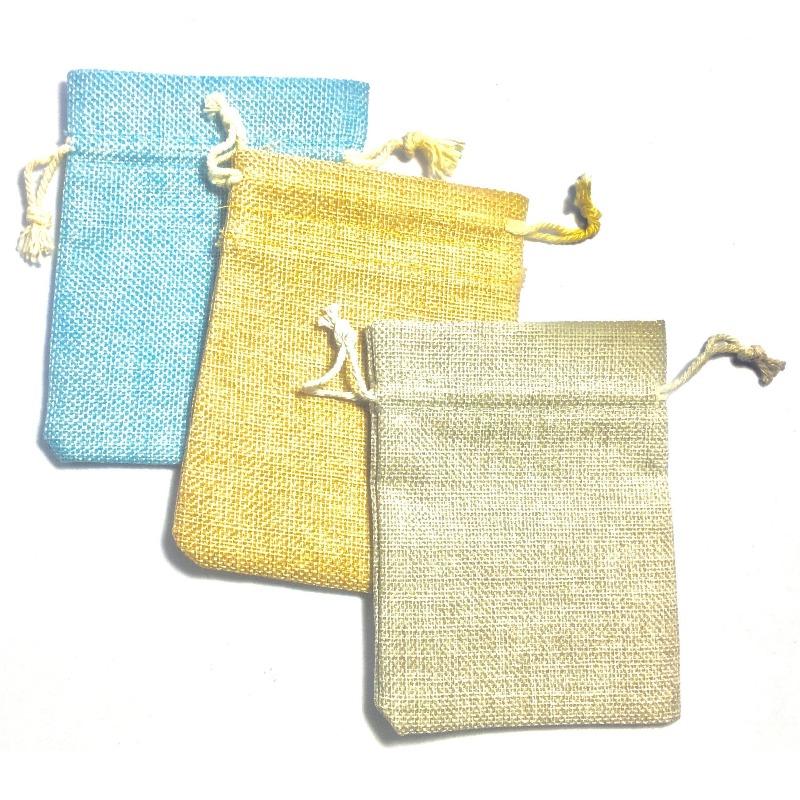 Drawstring Burlap Pouch Bags-Nature's Treasures