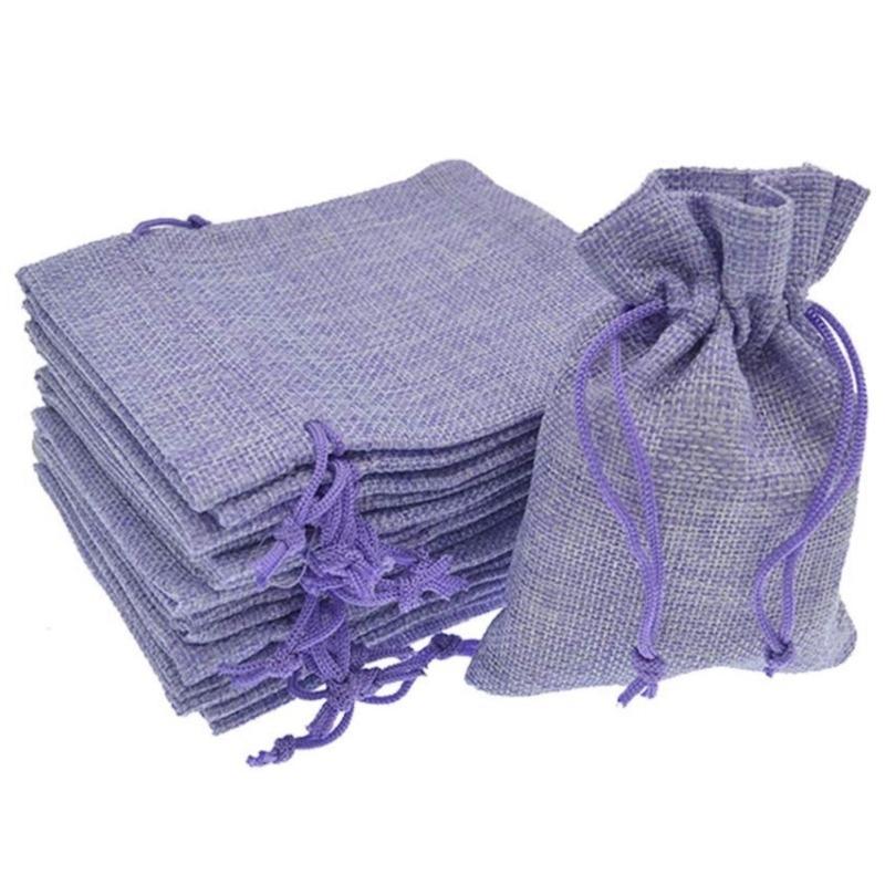 Drawstring Burlap Pouch Bags-Nature's Treasures