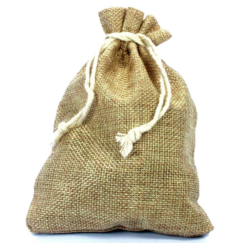 Drawstring Burlap Pouch Bags-Nature's Treasures