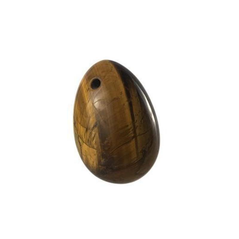 Drilled Polished Yoni Egg Set - Tiger's Eye, Sacred Feminine Health-Nature's Treasures