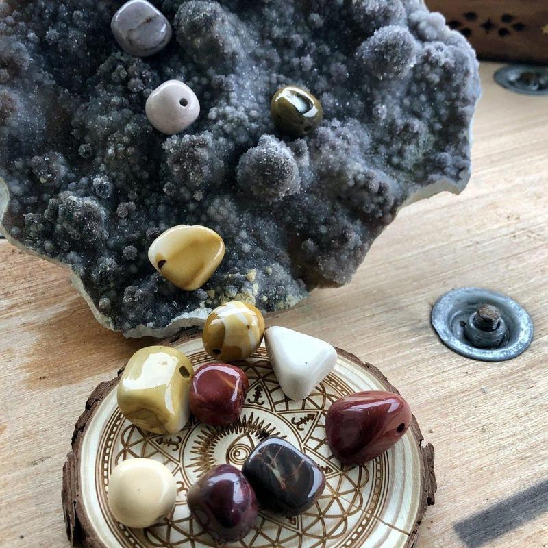 Drilled Tumble Pendant - Mookaite Jasper-Nature's Treasures