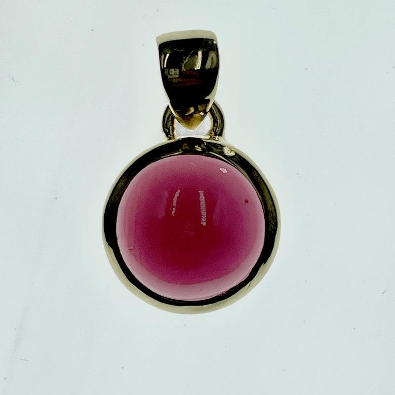 Emperor Red Garnet Gem Pendant || 14k Vermeil Gold-Nature's Treasures