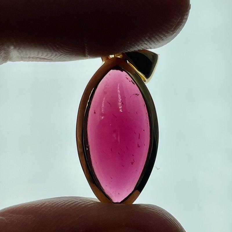 Emperor Red Garnet Gem Pendant || 14k Vermeil Gold-Nature's Treasures