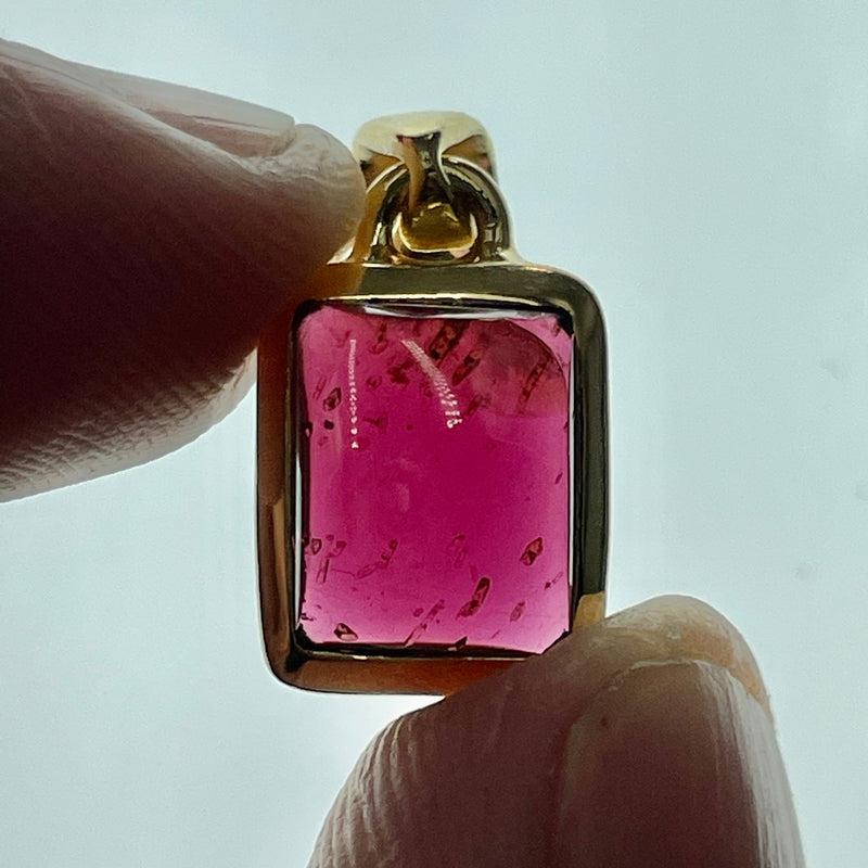 Emperor Red Garnet Gem Pendant || 14k Vermeil Gold-Nature's Treasures