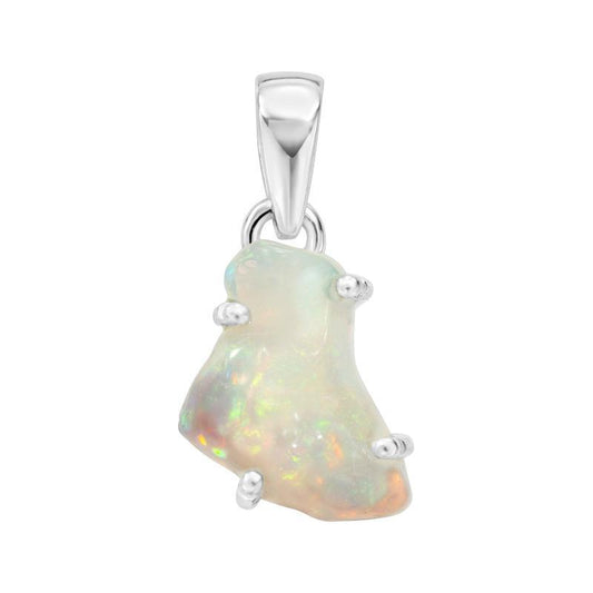 Ethiopian Precious Opal Dainty Pendant || .925 Sterling Silver-Nature's Treasures