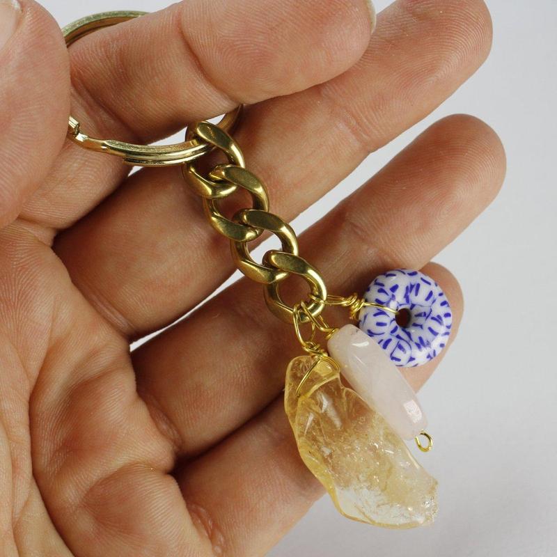 Etymology Jewelry - Boho Crystal Keychain-Nature's Treasures