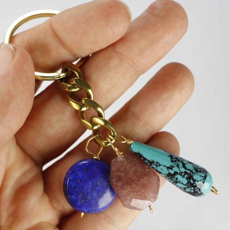 Etymology Jewelry - Boho Keychain-Nature's Treasures