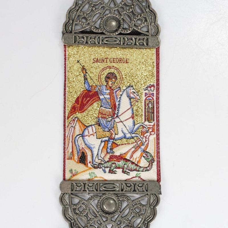 Evil Eye Tapestry- Saint George & Pewter Crosses-Nature's Treasures