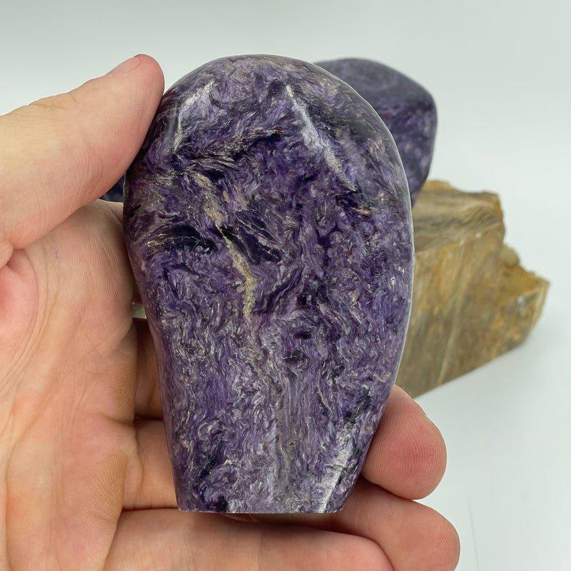 Exotic Stand-up Charoite Free Form || High Vibration || Russia-Nature's Treasures