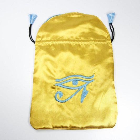 "Eye Of Horus Tarot Bag" Dupion Silk Drawstring Accessory Bag-Nature's Treasures
