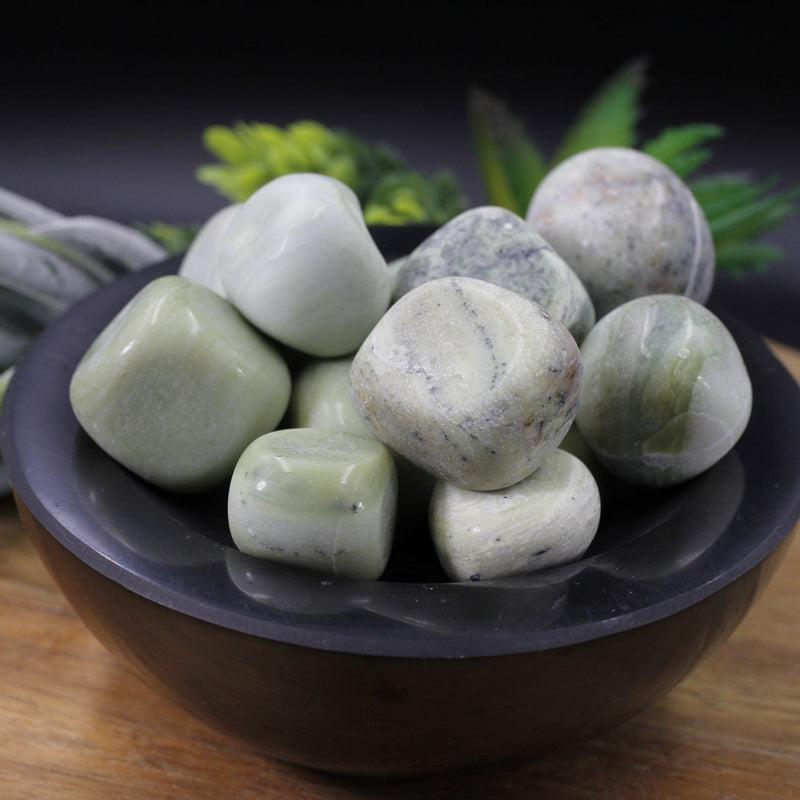 Finished Serpentine Tumble Stone || Balance, Cleansing, Physic Enhancement || India-Nature's Treasures