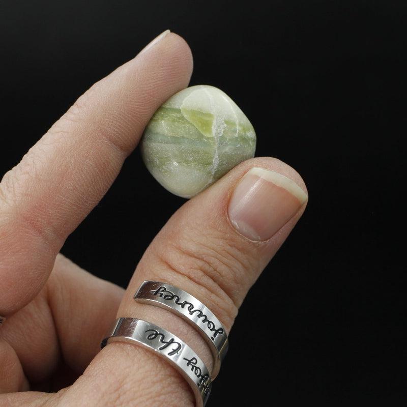 Finished Serpentine Tumble Stone || Balance, Cleansing, Physic Enhancement || India-Nature's Treasures