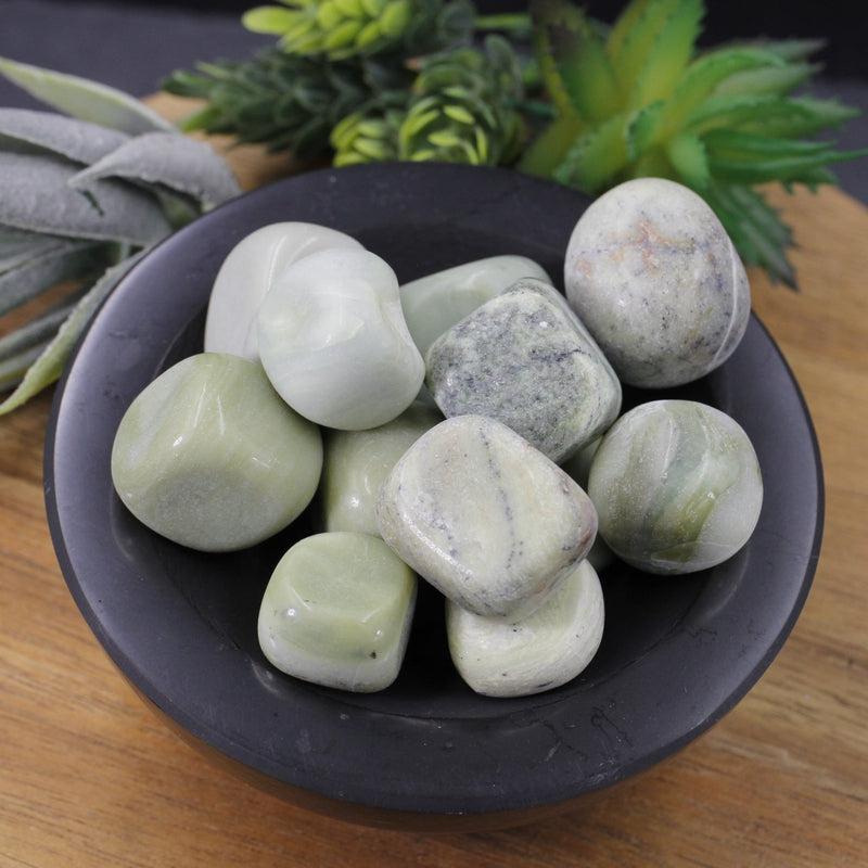 Finished Serpentine Tumble Stone || Balance, Cleansing, Physic Enhancement || India-Nature's Treasures