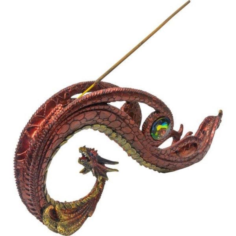 Fire Dragon With Gem Totem Incense Holder || Strength, Magic, Power-Nature's Treasures