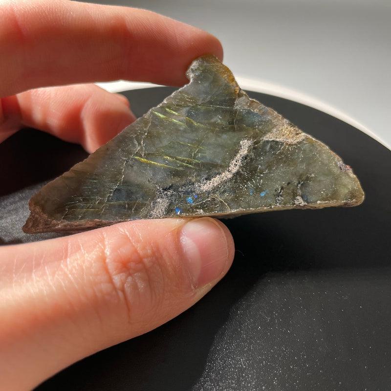 Flashy Labradorite 1 Sided Polished Rough || Empathic Protection || Madagascar-Nature's Treasures