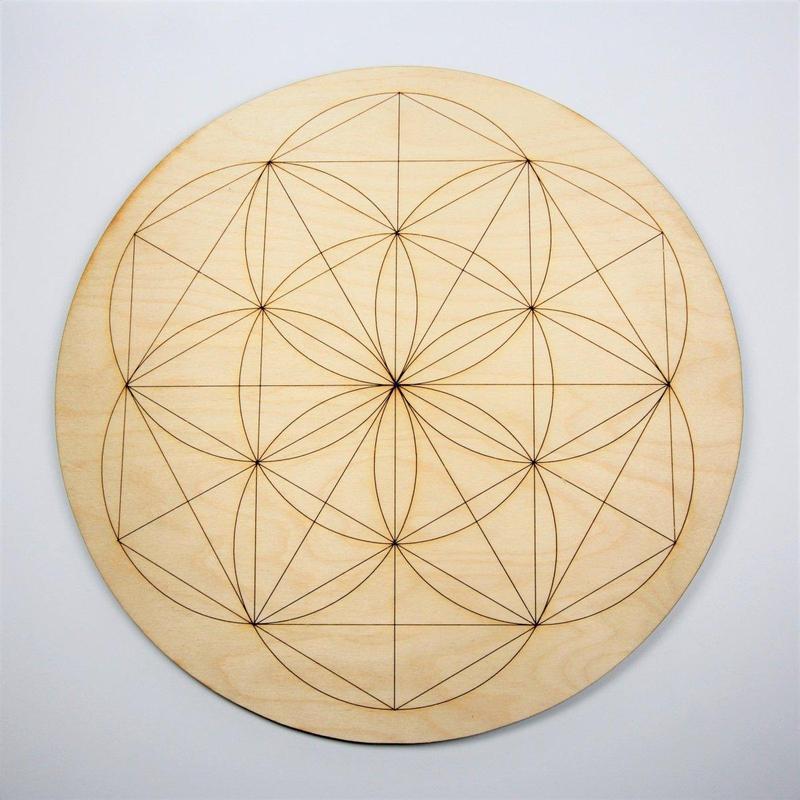 Flower of Life Birch Wood Spirit Grid- Small-Nature's Treasures