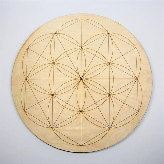 Flower of Life Birch Wood Spirit Grid- Small-Nature's Treasures