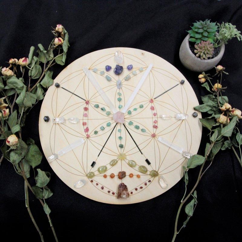 Flower of Life Birch Wood Spirit Grid- Small-Nature's Treasures