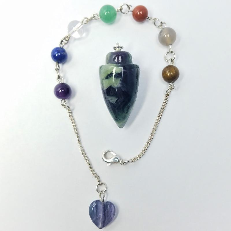 Fluorite Chakra Pendulum-Nature's Treasures