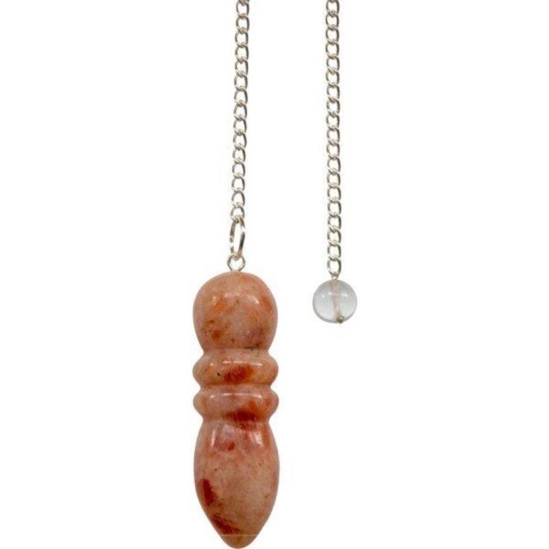 Gemstone Polished Pendulum - Sunstone-Nature's Treasures