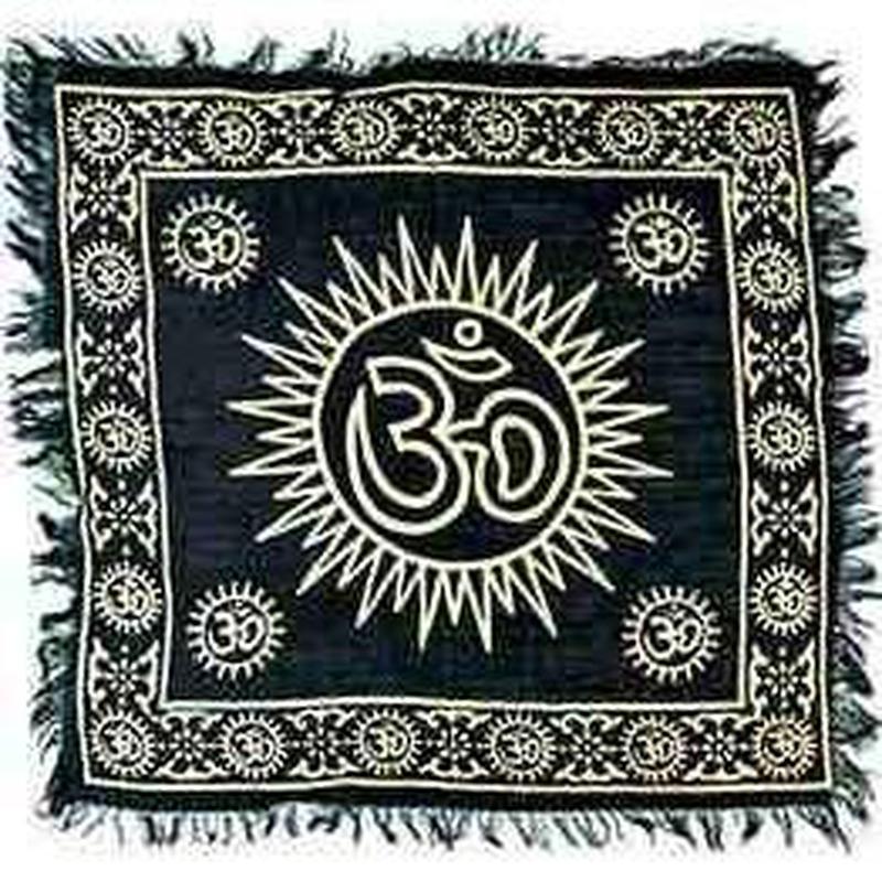 Gold Om Symbol Altar Cloth-Nature's Treasures