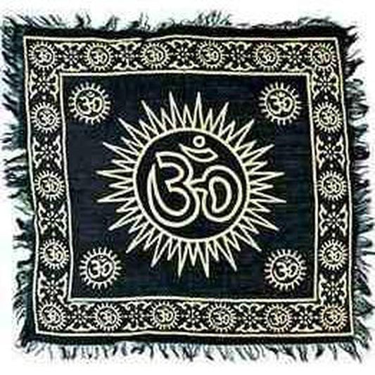 Gold Om Symbol Altar Cloth-Nature's Treasures