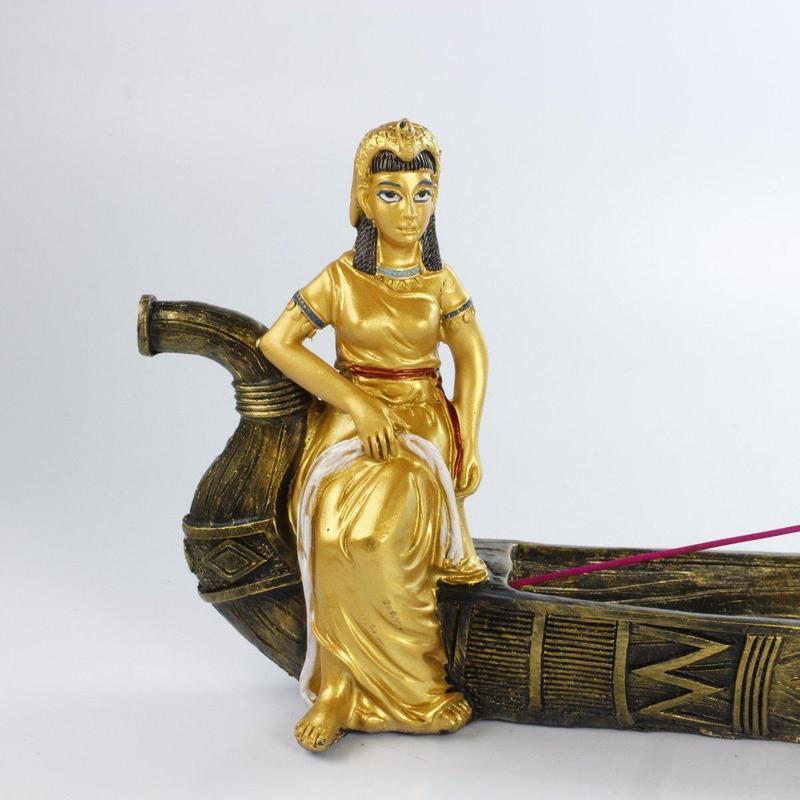Golden Egyptian Goddess Isis Incense Stick Burner