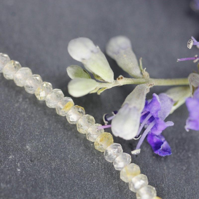 Golden Rutilated Quartz Dainty Faceted Necklace || .925 Sterling Silver-Nature's Treasures