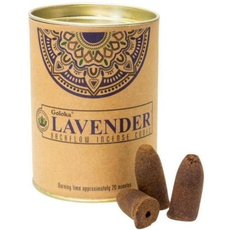 Goloka Lavender Backflow Incense Cones-Nature's Treasures