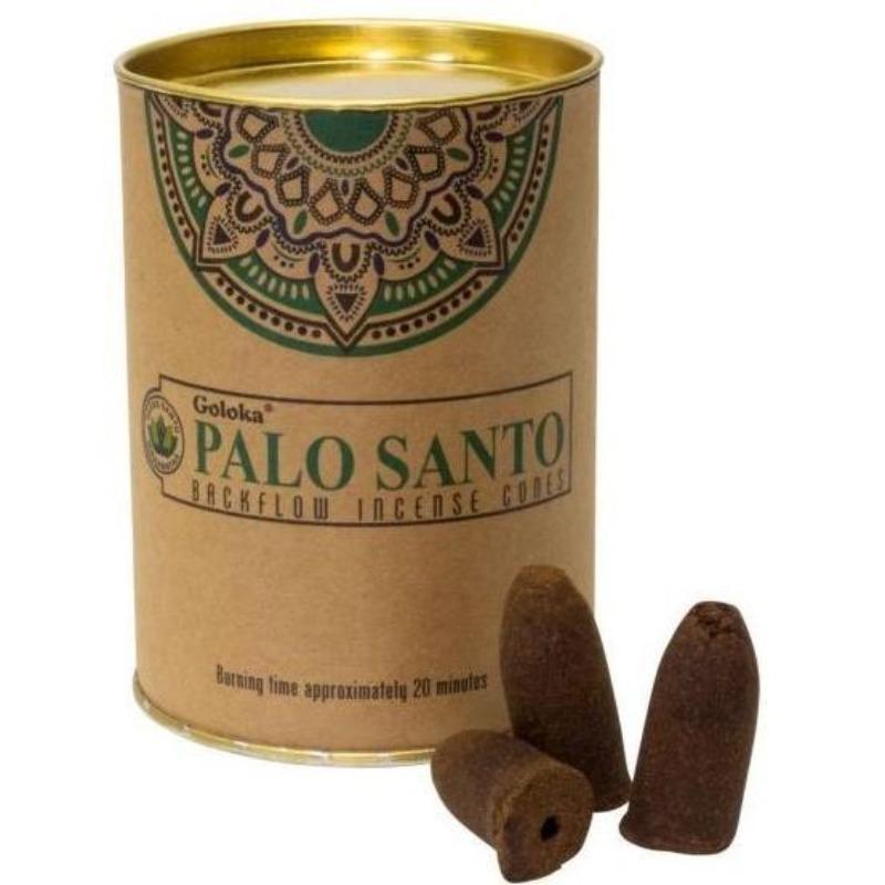 Goloka Palo Santo Backflow Incense Cones-Nature's Treasures