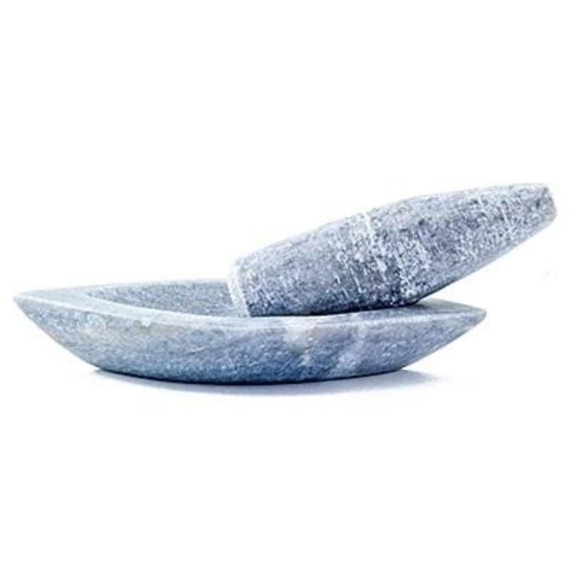 Gray Stone Boat Mortar & Pestle-Nature's Treasures