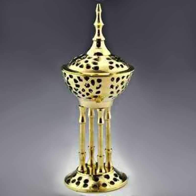 Greek Pedestal Brass Charcoal incense Burner-Nature's Treasures