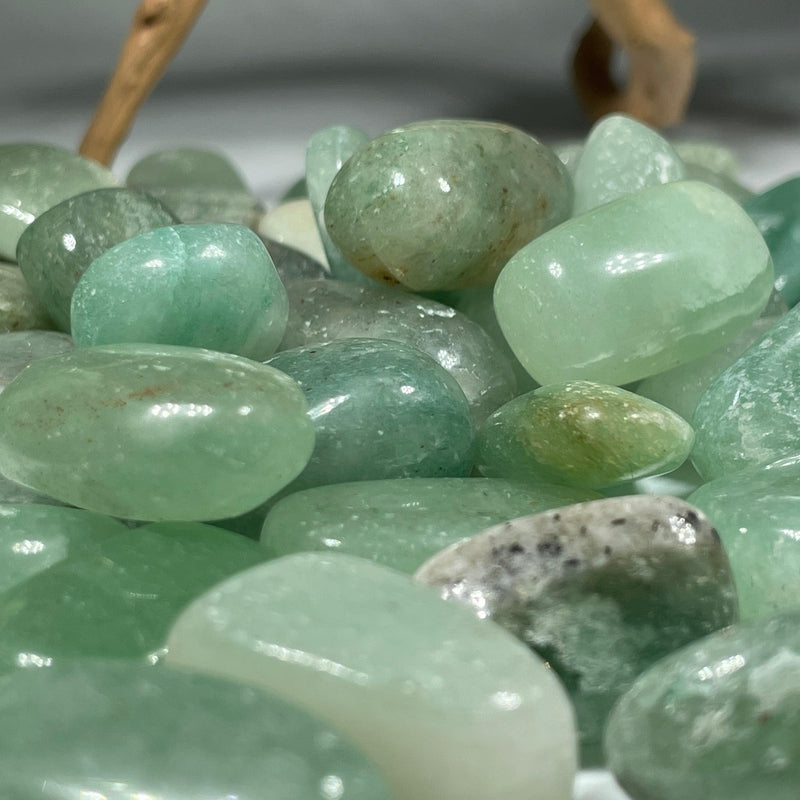 Green Aventurine "A" Grade Tumbles || Mental Clarity || India-Nature's Treasures
