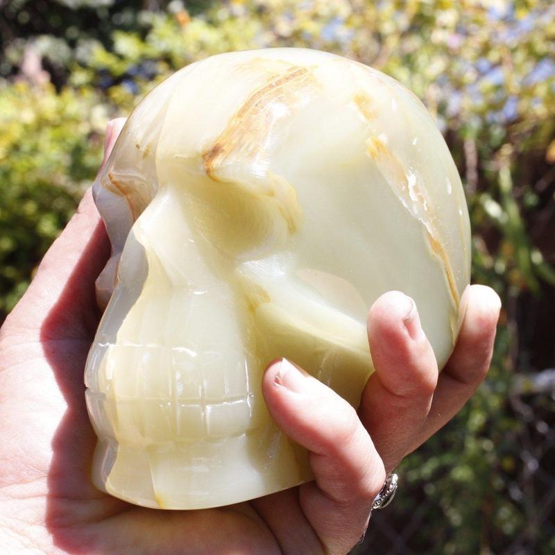 Green Calcite Skull-Nature's Treasures