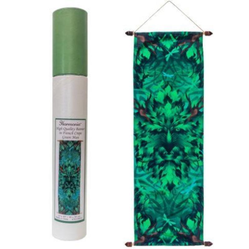 Green Man Decorative Fabric Banner-Nature's Treasures