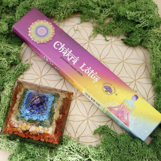 Green Tree "Chakra Lotus" Masala Incense Sticks - 15 gr-Nature's Treasures