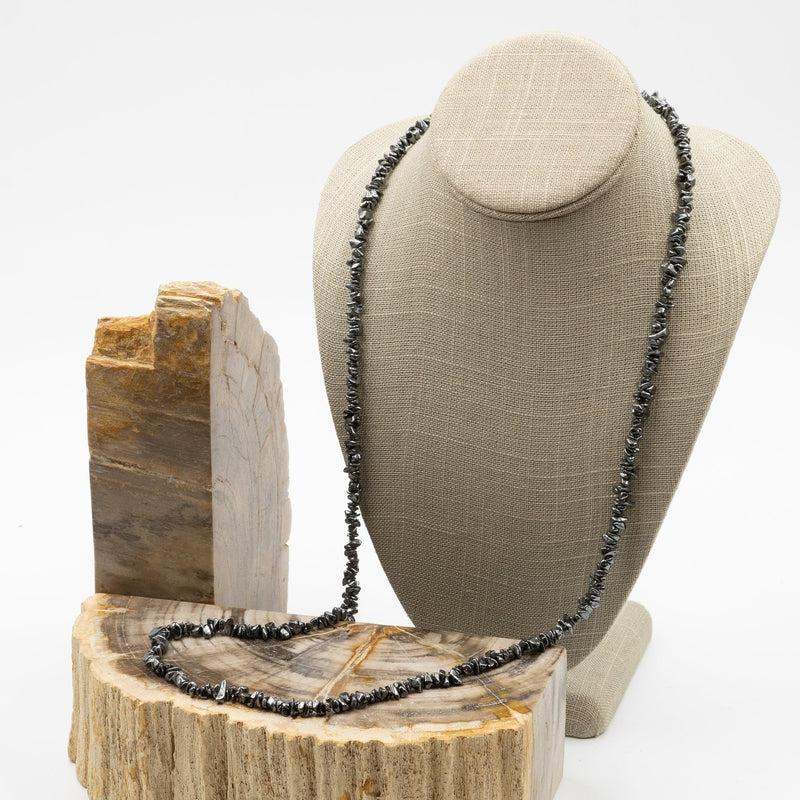 Hematite Chip Necklace-Nature's Treasures