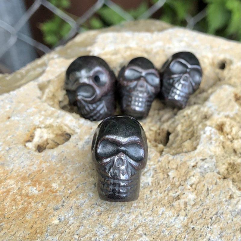Hematite Skull Drilled Pendant - Mini-Nature's Treasures