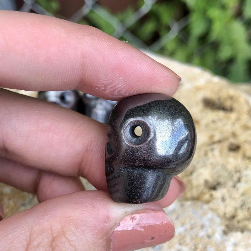 Hematite Skull Drilled Pendant - Mini-Nature's Treasures