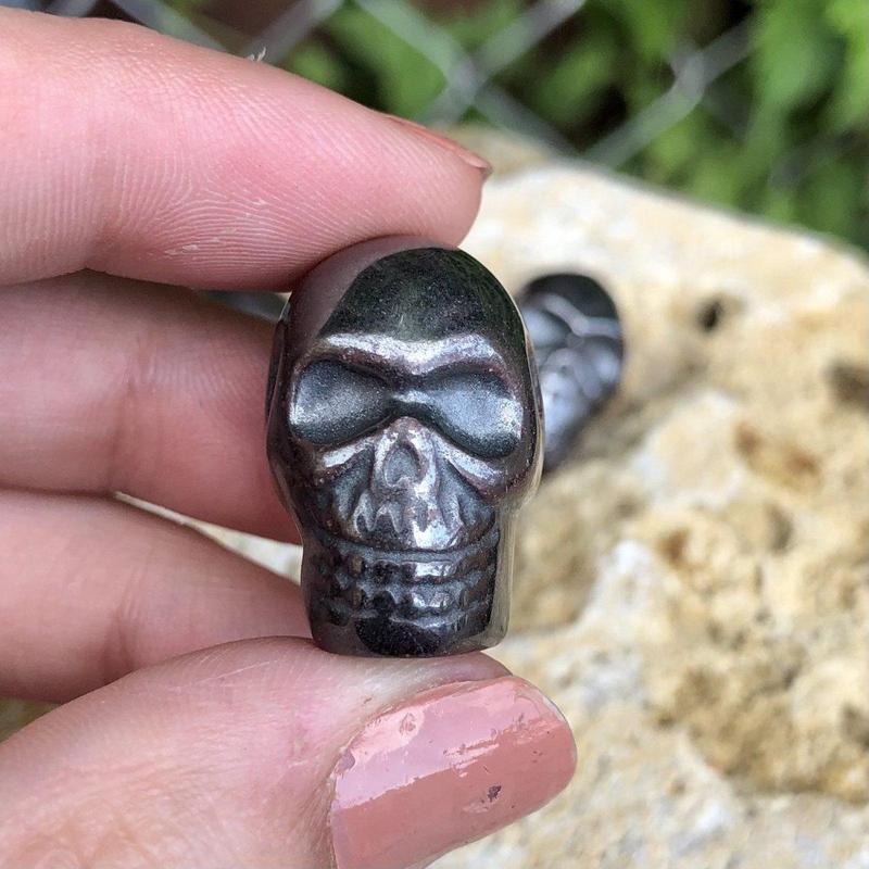 Hematite Skull Drilled Pendant - Mini-Nature's Treasures