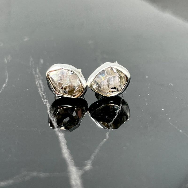 Herkimer Diamond Stud Earrings | .925 Sterling Silver | New York-Nature's Treasures