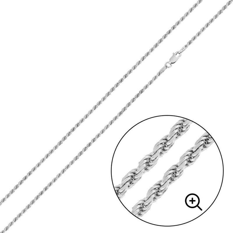 High-Polished Rope Chain Necklace || .925 Sterling Silver-Nature's Treasures