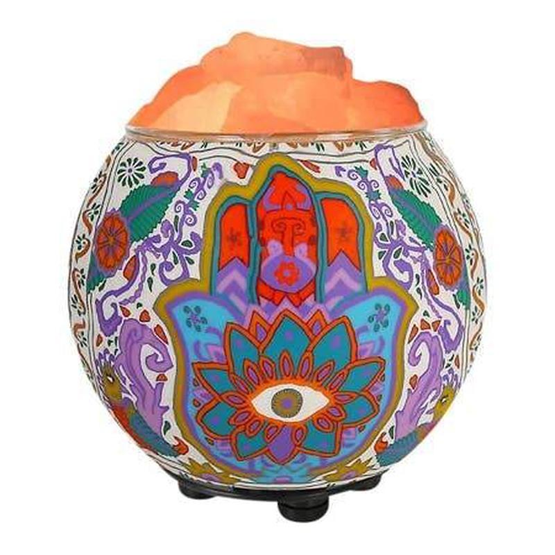 Himalayan Hamsa Salt Lamp and Essential Oil Diffuser