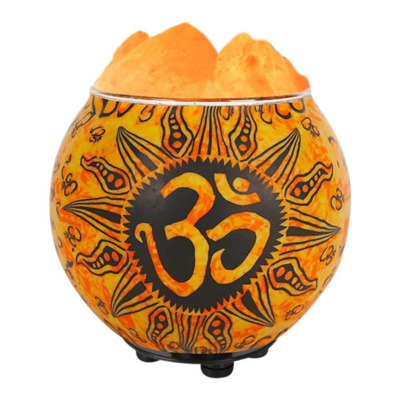 Himalayan OM Salt Lamp and Essential Oil Diffuser
