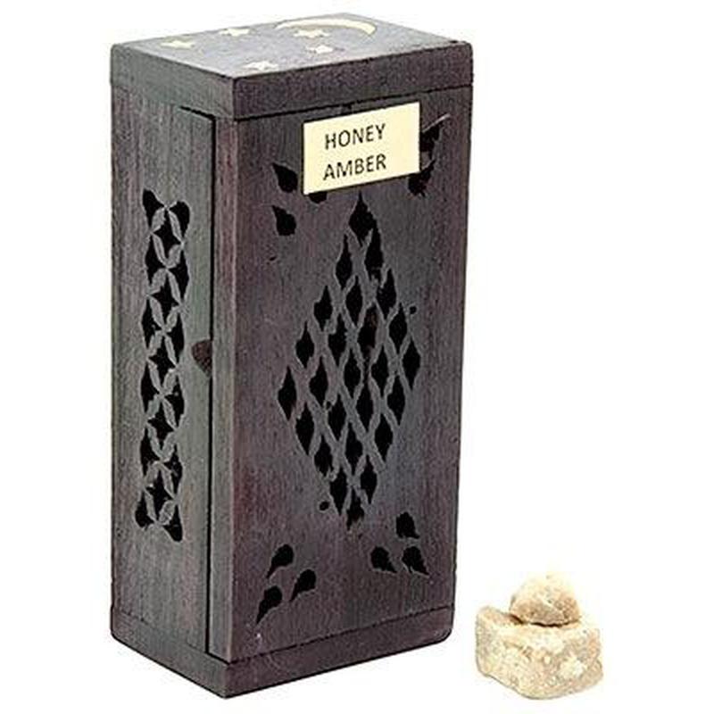 Honey Amber Resin w/ Rosewood Box - 5g-Nature's Treasures