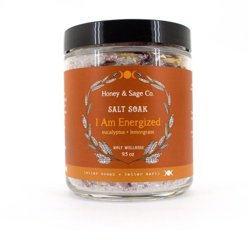 Honey & Sage Co. "I Am Energized" Salt Soak and Scrub-Nature's Treasures